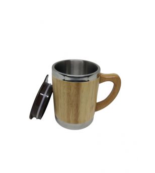 Thermos Tasse Bambou Lavable à la main 11 cm 300 ml