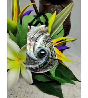 Bijoux Perle Nacre Tahiti Taille 6 x 4 cm