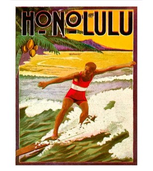 Poster Art Surfing, Tourist Booklet Numériser Haute qualité28x35 cm