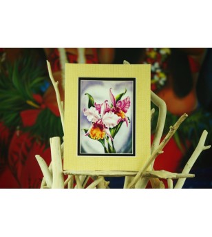 Cadre Déco Pink Orchid Fibre Naturelle 20X25 cm