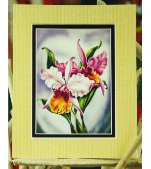 Cadre Déco Pink Orchid Fibre Naturelle 20X25 cm