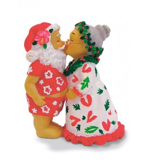 Déco Noel Kissing Santa 6.5*6.5 