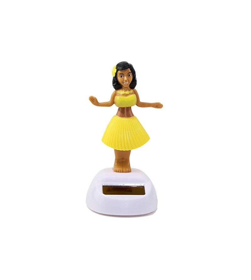 Miniature Dashboard Doll Solaire Jaune Plastique - 10X4.5