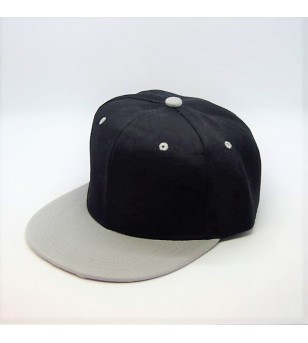 Casquette  Snapback Noire Visière grise