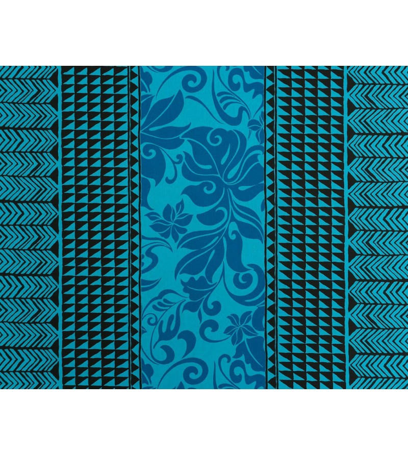Tissu au Mètre Tatoo Montera Turquoise 65% Polyester - 35% Cotton Largeur 110 cm