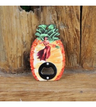 Décapsuleur Ananas Pin up Vintage Matière MDF Taille 13x8x0.9 cm