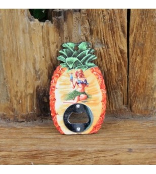 Décapsuleur Ananas Pin up Vintage Matière MDF Taille 13x8x0.9 cm