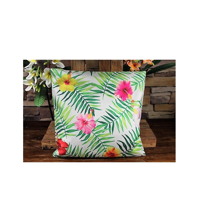 Housse Coussin Imprimé Une Face Coton/Lin 45*45