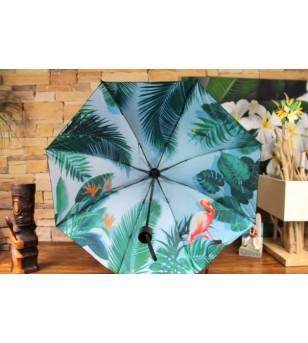 Parapluie Impression Intérieure Exterieur Flamingo Palm Tree
