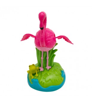 Flamingo Dashboard Doll Solaire Plastique - Taille  11x8x5 cm