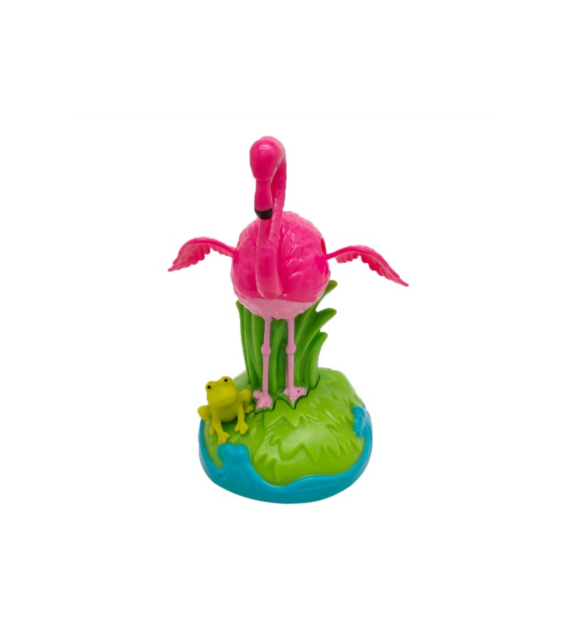 Flamingo Dashboard Doll Solaire Plastique - Taille  11x8x5 cm