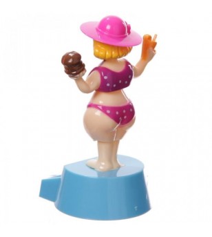 Lady Girl Dashboard Doll Solaire Plastique - Taille  12.5x10x5 cm 