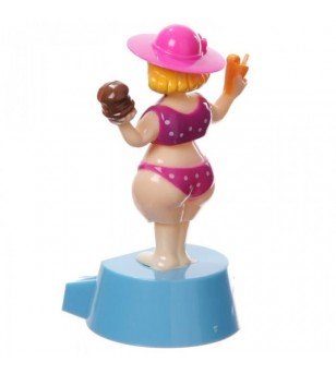 Lady Girl Dashboard Doll Solaire Plastique - Taille  12.5x10x5 cm 