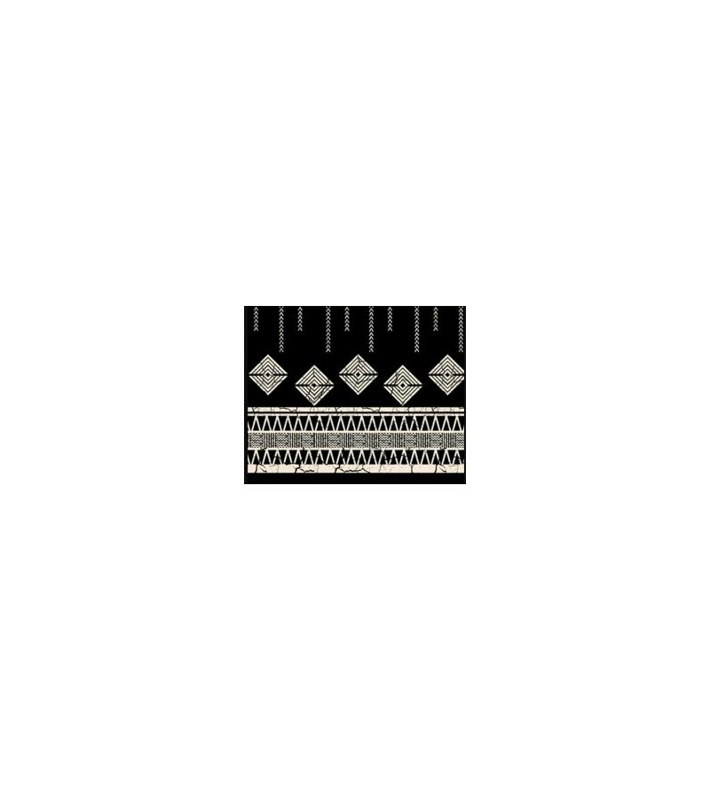 Tissu au Mètre Vintage Tatoo White Black65% Polyester - 35% Cotton Largeur 110 cm