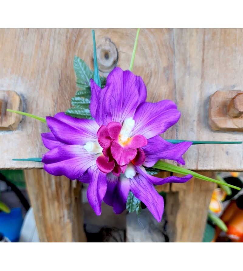 Barrette Fleurs Orchidées