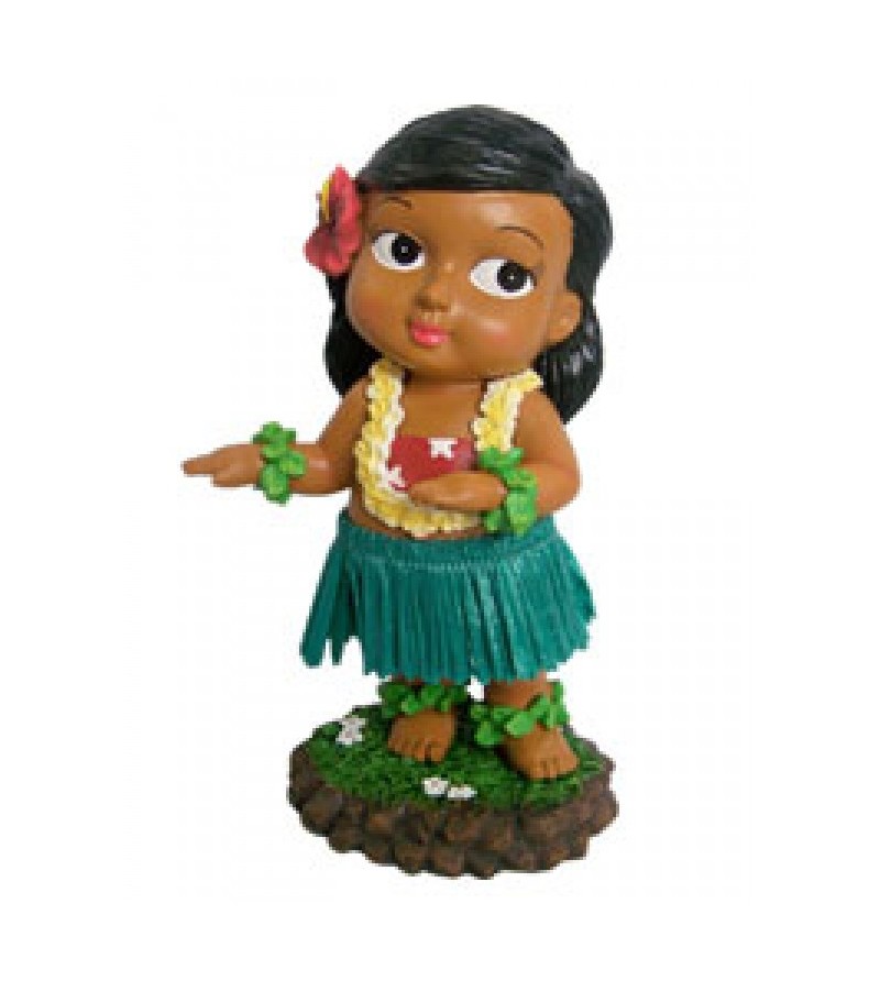 Miniature Dashboard Dolls - Hula Girl W Ukulele 10X4.5