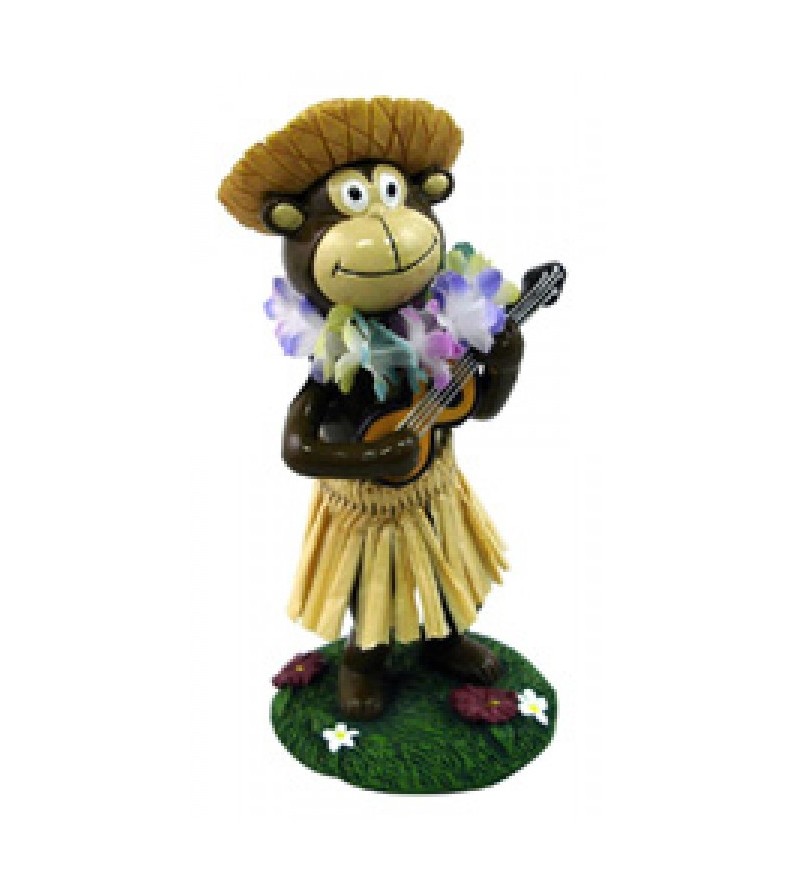 Miniature Dashboard Dolls - Hula Girl W Ukulele 10X4.5