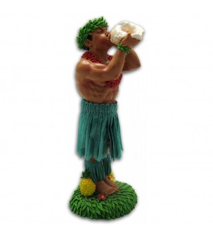 Miniature Dashboard Dolls - Hula Girl W Ukulele 10X4.5