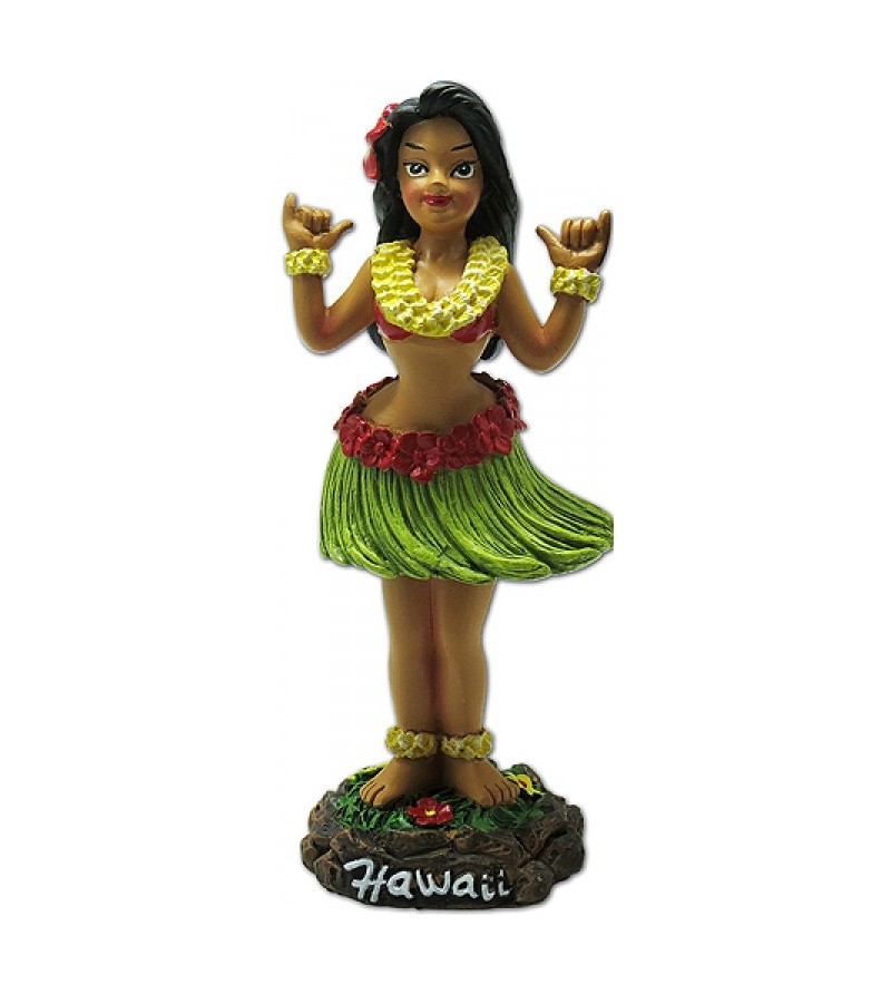 Miniature Dashboard Dolls - Hula Girl W Ukulele 10X4.5