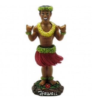 Miniature Dashboard Dolls - Hula Girl W Ukulele 10X4.5