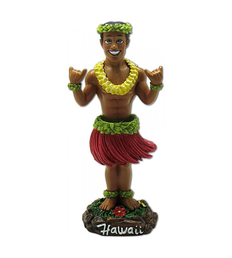 Miniature Dashboard Dolls - Hula Girl W Ukulele 10X4.5