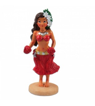 Miniature Dashboard Dolls - Hula Girl W Ukulele 10X4.5