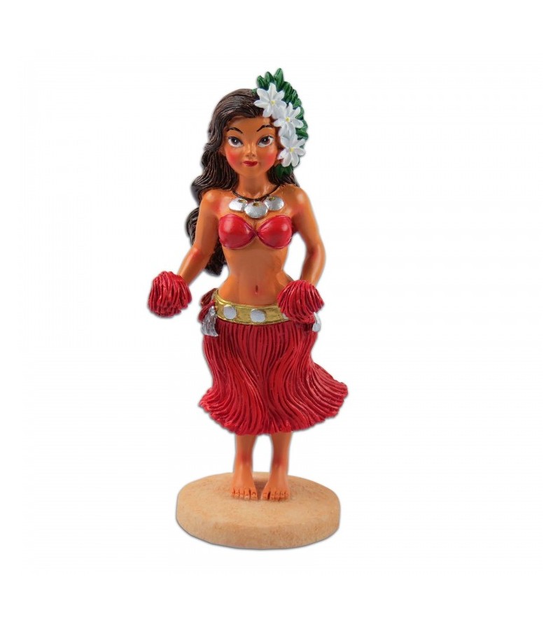 Miniature Dashboard Dolls - Hula Girl W Ukulele 10X4.5