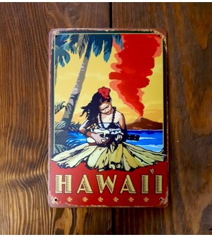 Plaque Métal Surf, Hawaii, Vintage 20*30