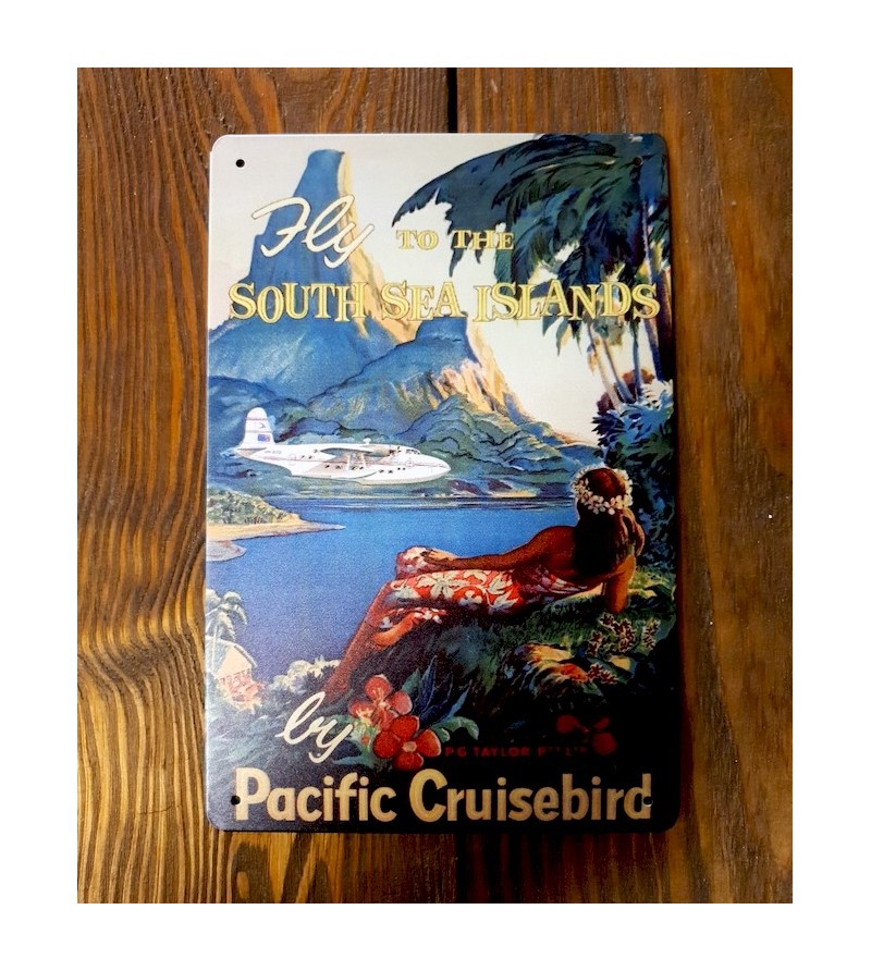 Plaque Métal Surf, Hawaii, Vintage 20*30
