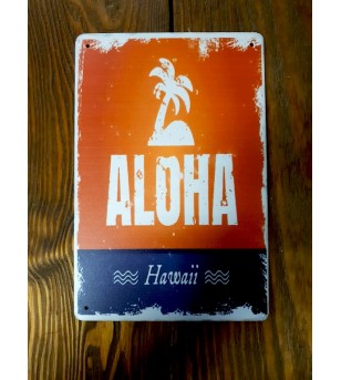 Plaque Métal Surf, Hawaii, Vintage 20*30