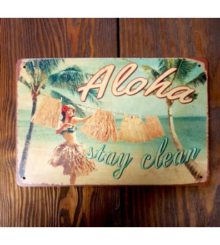 Plaque Métal Surf, Hawaii, Vintage 20*30