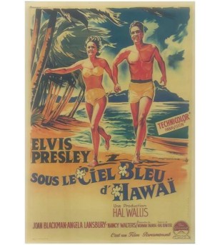 Affiche Papier Craft Hawaii, Surf, Tiki, Voyage, Vintage  42*30cm