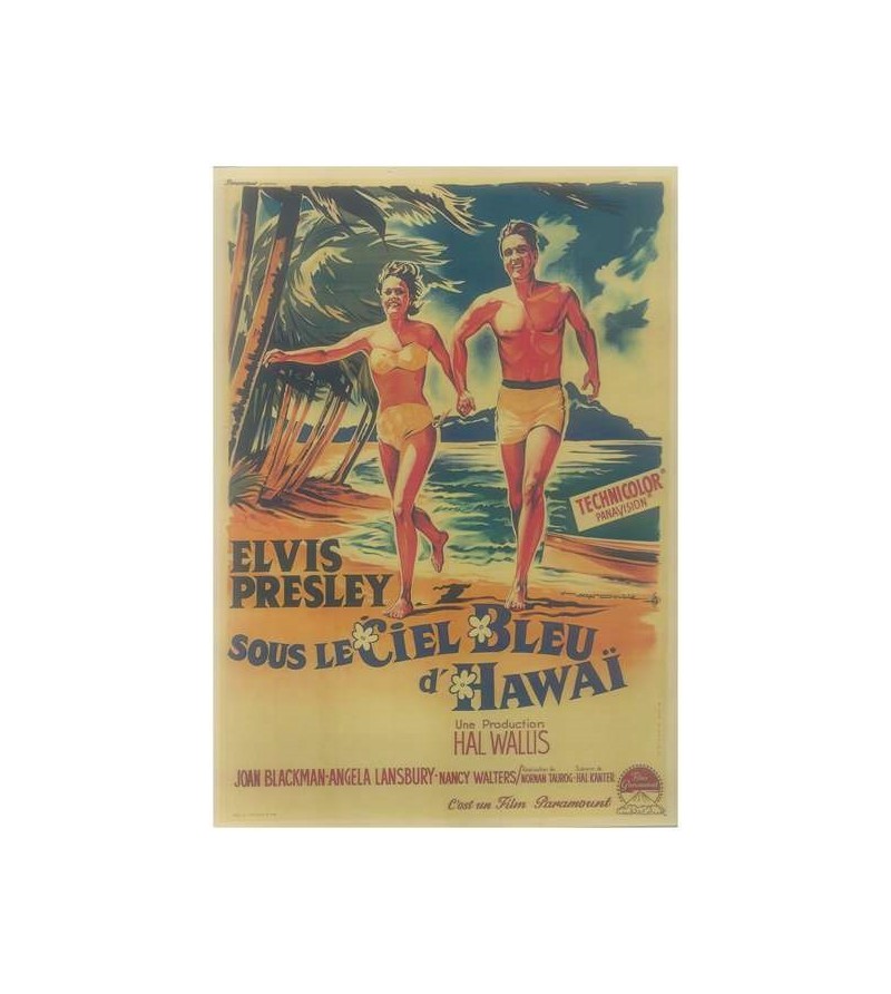 Affiche Papier Craft Hawaii, Surf, Tiki, Voyage, Vintage  42*30cm