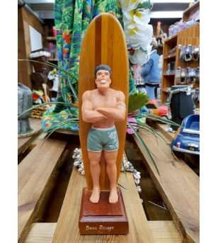 Statue Résine Surfer Short Vert Taille 31x7x9 cm