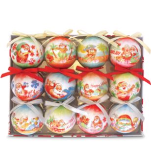 Lot Boule de Noel Santa 12 pcs