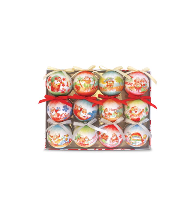 Lot Boule de Noel Santa 12 pcs