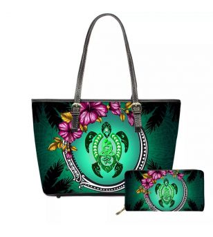 Set Sac 27x38x13 cm Portefeuille 20x11x2.5 cm Matière Simili Cuir 