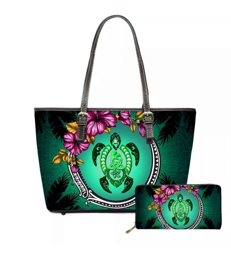 Set Sac 27x38x13 cm Portefeuille 20x11x2.5 cm Matière Simili Cuir 